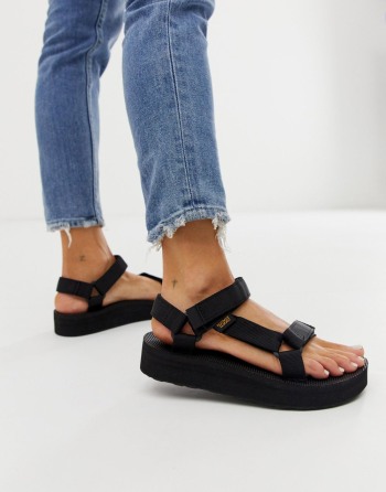 Teva Midform Universal Chunky Crne - Ženske Sandale | 91768IXJN